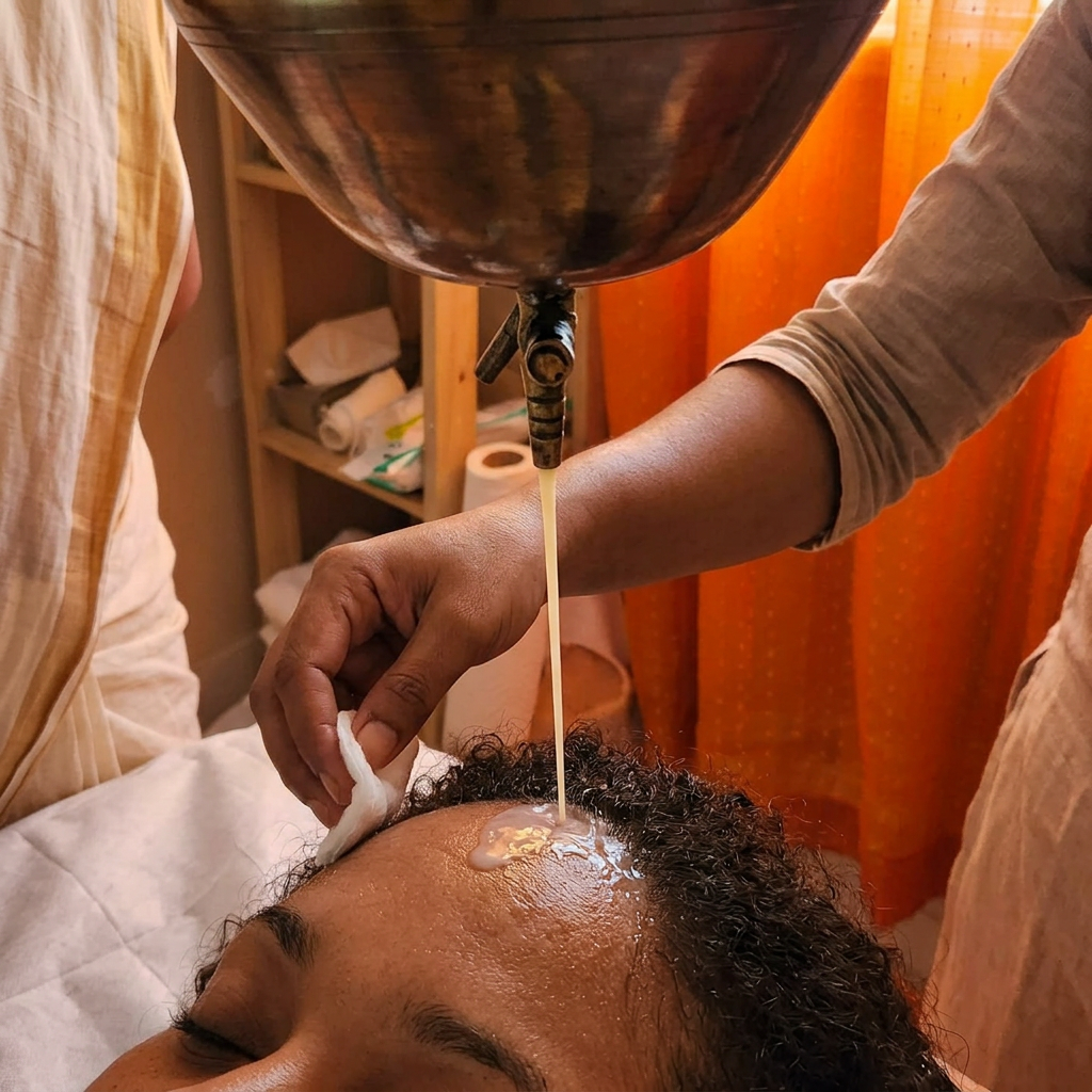 Takra Dhara — buttermilk dhara procedure